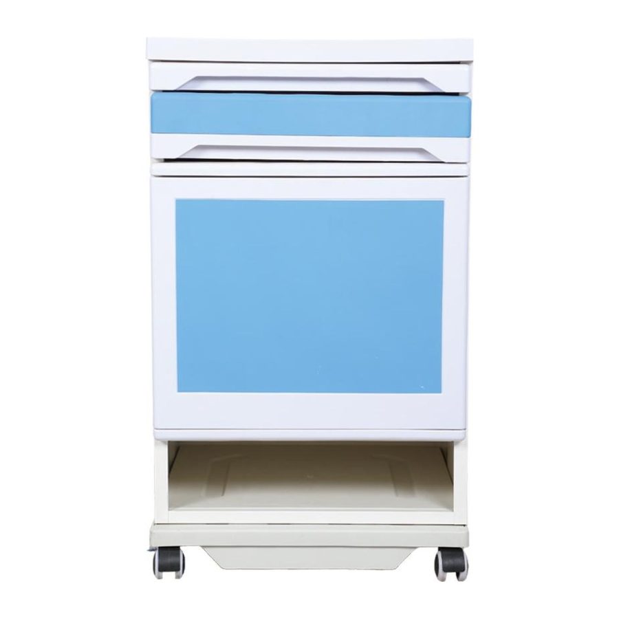 Bedside Cabinet on Casters with Open Compartment