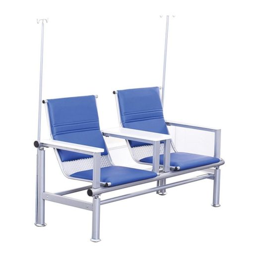 Two-Seat Infusion Bench with IV Poles