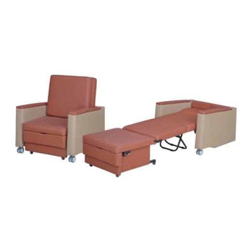 Upholstered Companion Chair Converting to Bed