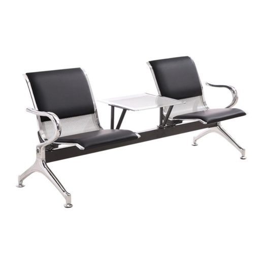 Upholstered Waiting Bench with Middle Table