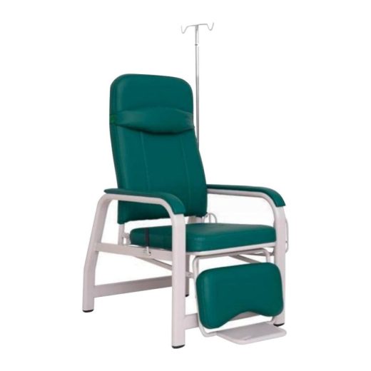 Infusion Chair with Footrest and IV Pole