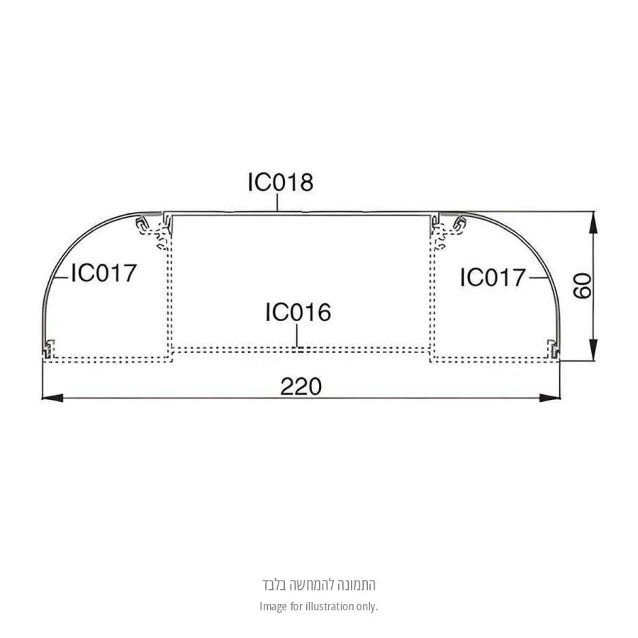 פאנל גזים רפואיים ליד המיטה 220×60 מ״מ