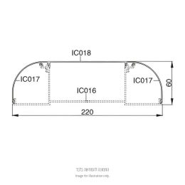 פאנל גזים רפואיים ליד המיטה 220×60 מ״מ 1