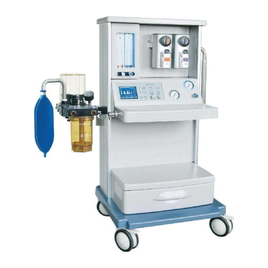 Anesthesia Machine with Ventilator and Two Vaporizers