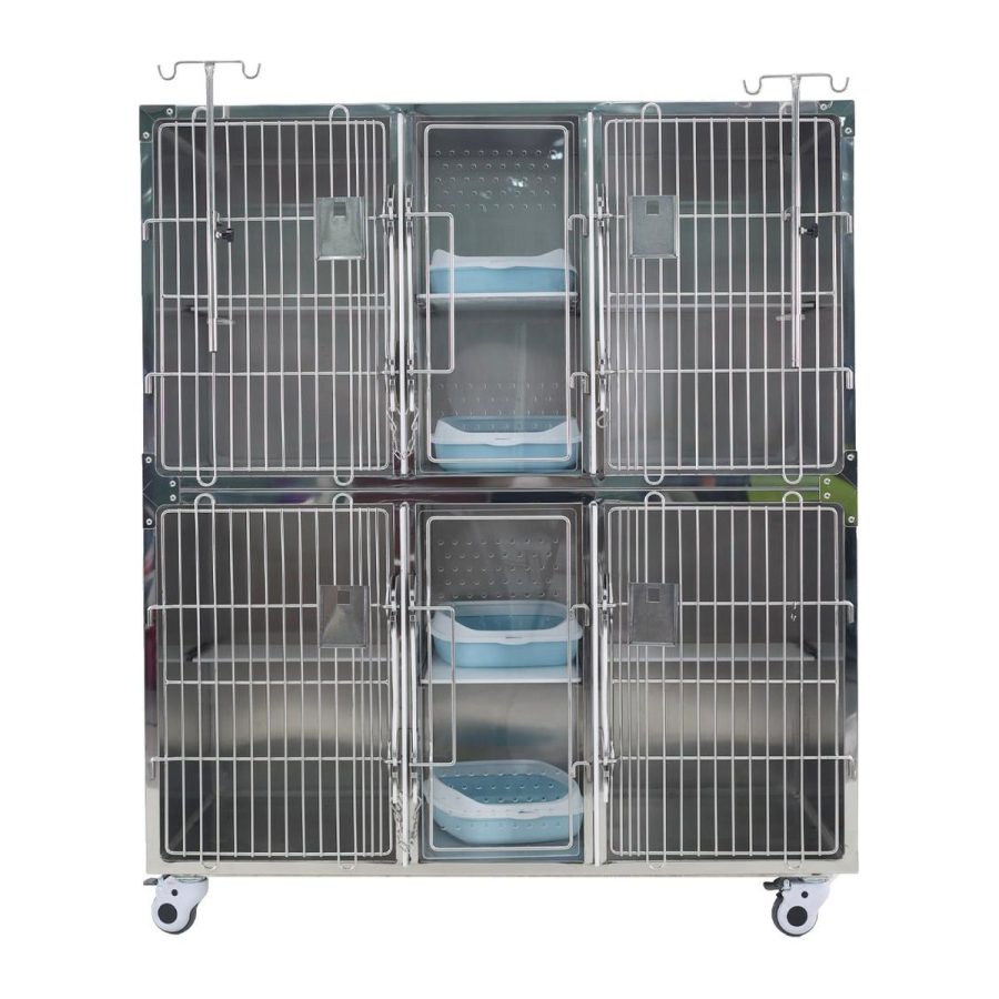 Two-Level Cat Hospitalization and Boarding Cage System