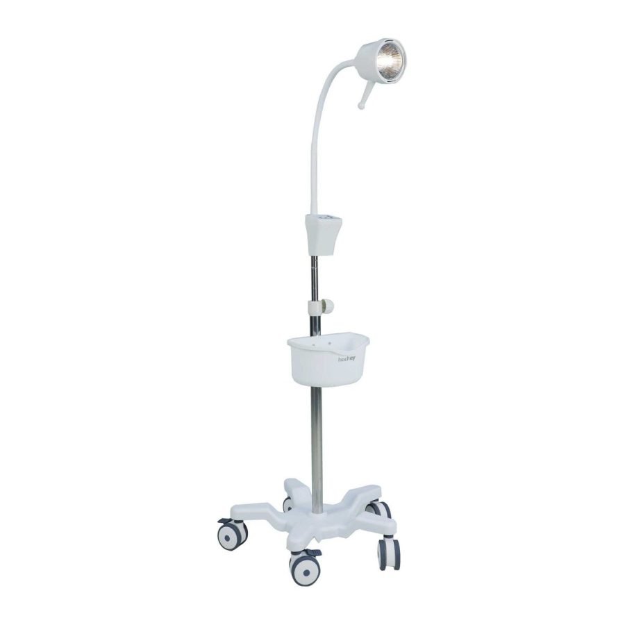 Mobile LED Examination Light with Flexible Neck and Storage Basket