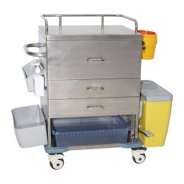 Stainless Steel Emergency Trolley with Drawers 1