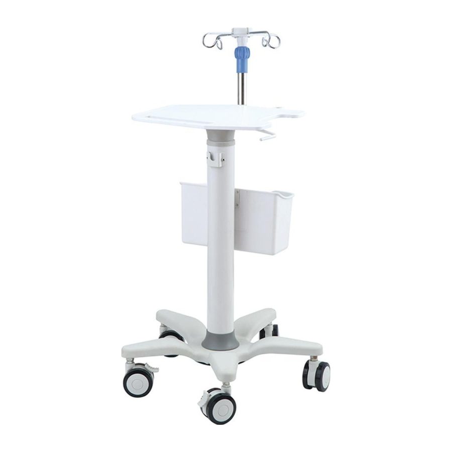 Compact Medical Equipment Trolley with Central Column