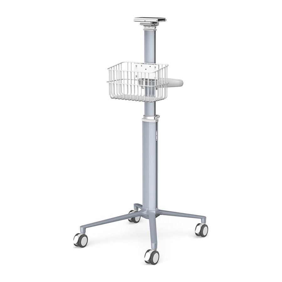 Height-Adjustable Column Nursing Trolley