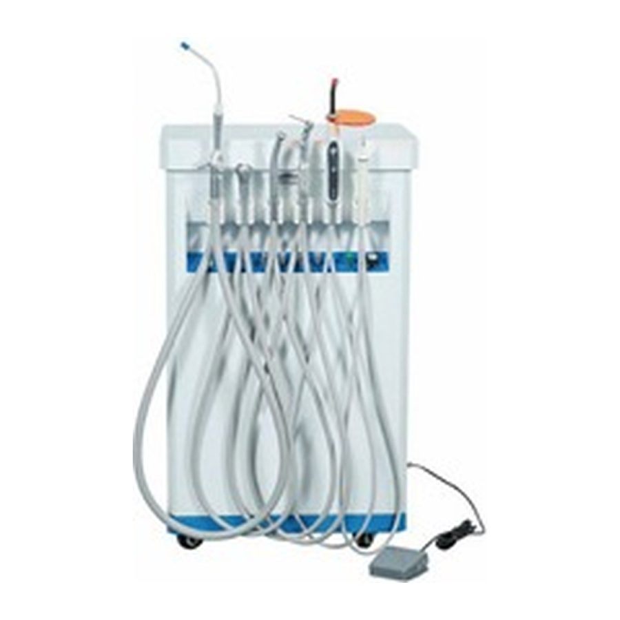 Self-Contained Portable Dental Unit with Compressor and Scaler
