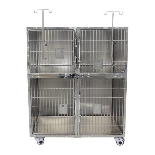 Hospitalization Cage System, 4 Cages without Tray and Grate
