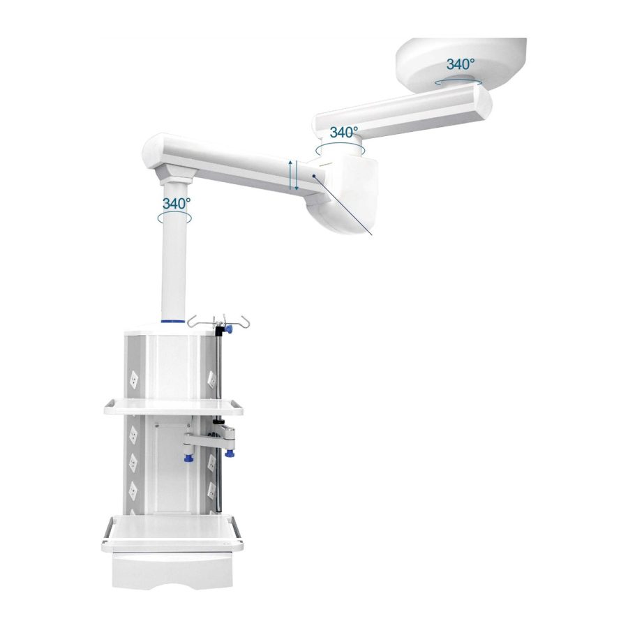Electric Medical Ceiling Pendant with Pneumatic Brake
