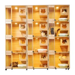 Large Premium Wooden Cat Cage 1