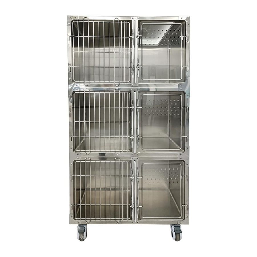 Three-Tier Stainless Steel Cat Cage
