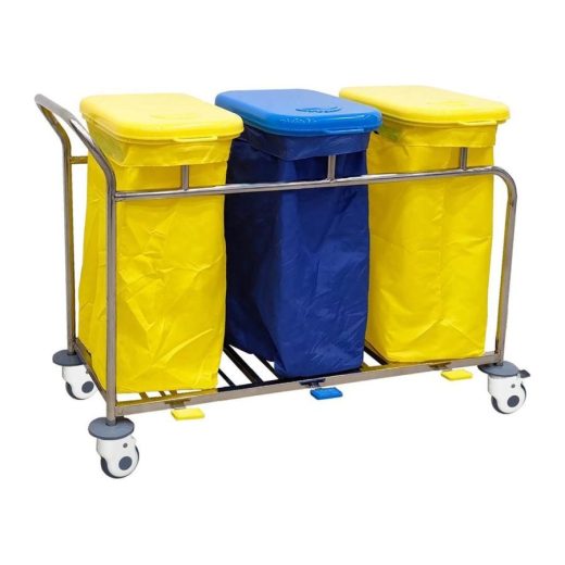 Linen Collection Cart with Three Bags