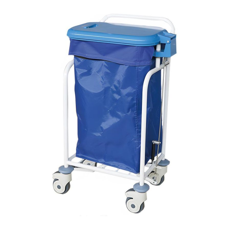 Linen Collection Cart with Lid