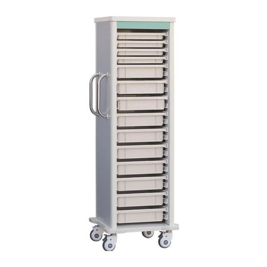 Tall Medication Cart with Trays